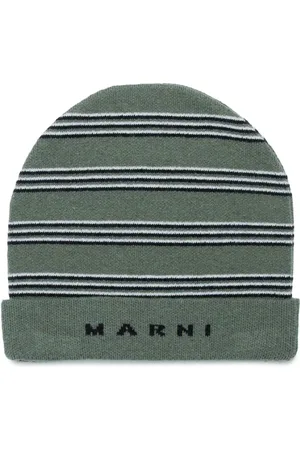 Marni Gorro con motivo de rayas y logo