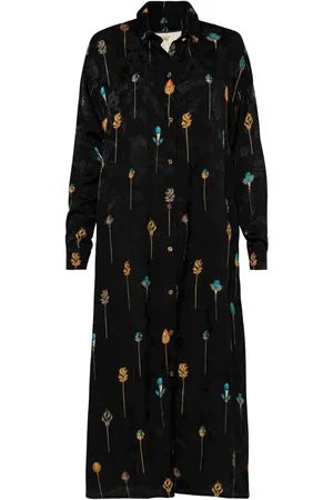 Agua by Agua Bendita Vestido camisero largo Frida Ornamento
