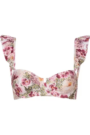 Agua by Agua Bendita Top de bikini Kiwi Florecer