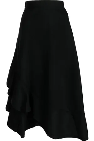 Comme des Garçons Falda drapeada con cintura alta