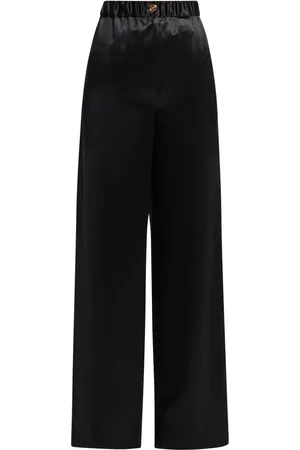 VERSACE Pantalones de seda anchos