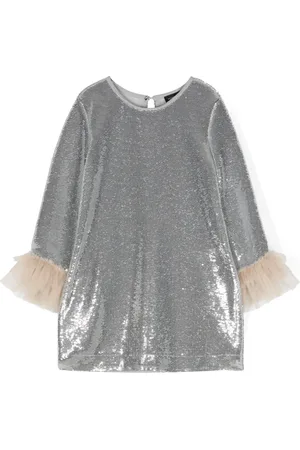 MONNALISA Vestido bordado con lentejuelas