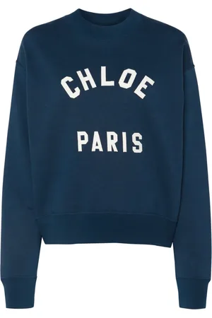 Chloé Sudadera con parche del logo y cuello falso