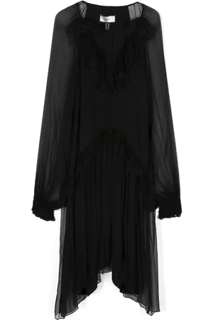 NISSA Vestido midi con detalles de volantes