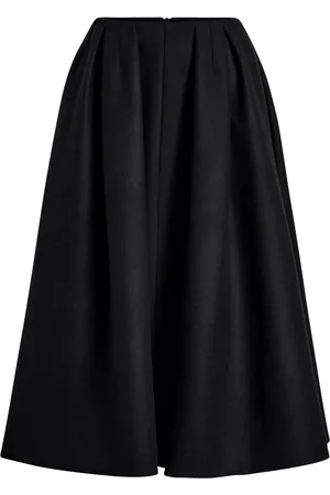 Patou Falda midi con diseño plisado