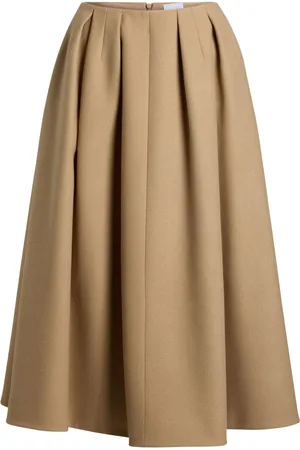 Patou Falda midi con diseño plisado