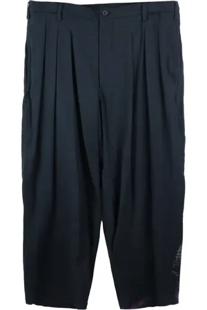YOHJI YAMAMOTO Pantalones tapered con estampado gráfico