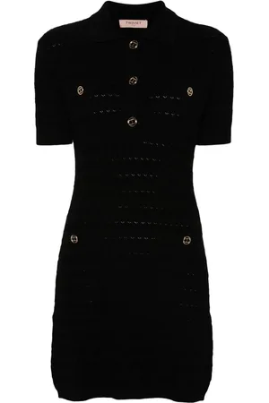 Twin-Set Vestido corto en tejido de ochos