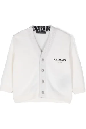 Balmain Cárdigan con logo estampado