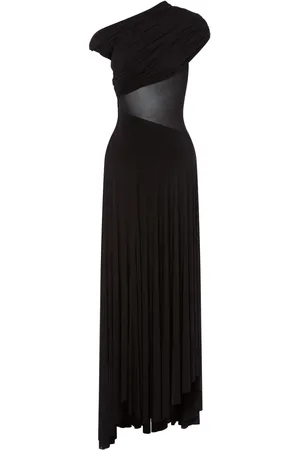 Serafini Vestido de fiesta asimétrico con paneles transparentes