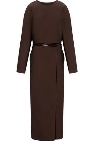 Serafini Vestido midi manga larga