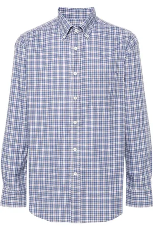 CANALI Camisa con motivo de cuadros