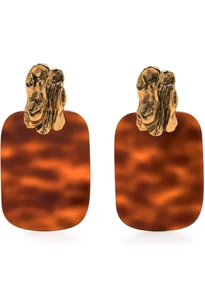 Saint Laurent Aretes con dije de resina
