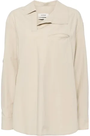 SYSTEM Blusa con cuello asimétrico