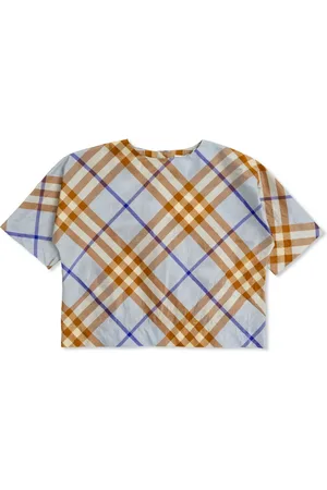 Burberry Camisa de seda con motivo de cuadros
