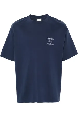 Drôle de Monsieur Playera Le T-shirt Slogan Calligraphy