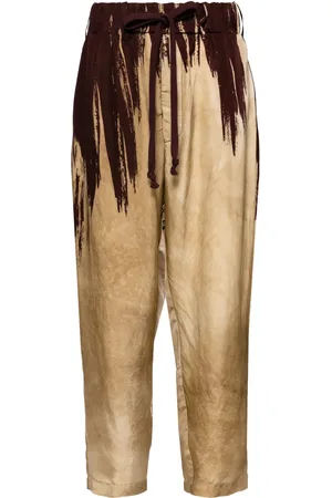 UMA WANG Pantalones con estampado abstracto