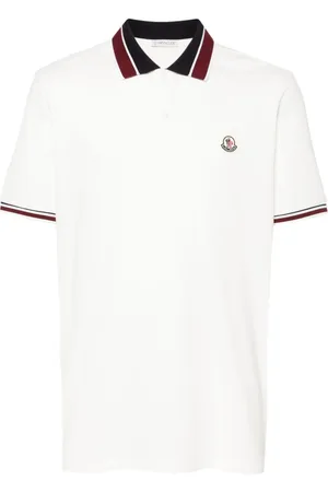 Moncler Playera tipo polo con parche del logo