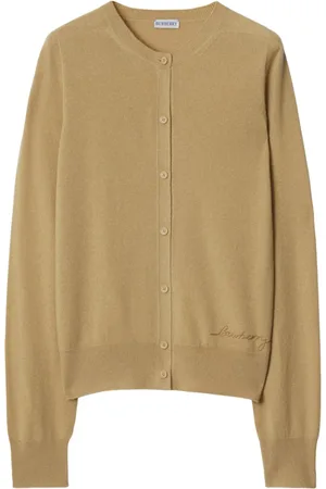 Burberry Cárdigan de cachemira con logo bordado