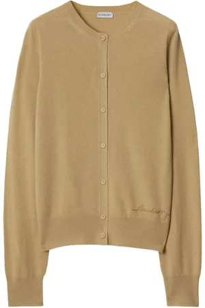 Burberry Cárdigan de cachemira con logo bordado