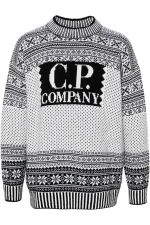 C.P. Company Suéter con logo en intarsia