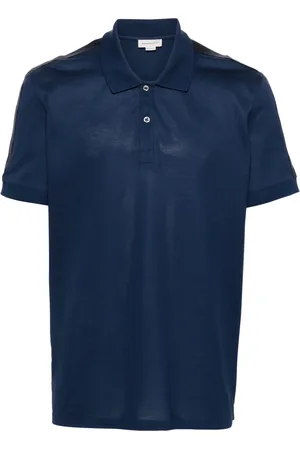 Alexander McQueen Playera tipo polo con franja del logo