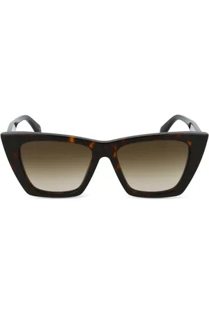Alexander McQueen Lentes de sol con efecto de carey