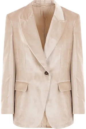 Brunello Cucinelli Blazer de terciopelo con botones