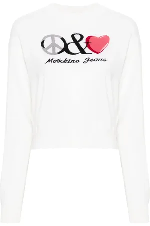 Moschino Suéter con logo en intarsia