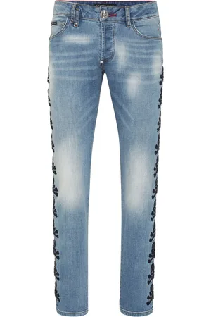 Philipp Plein Jeans slim con motivo Skull