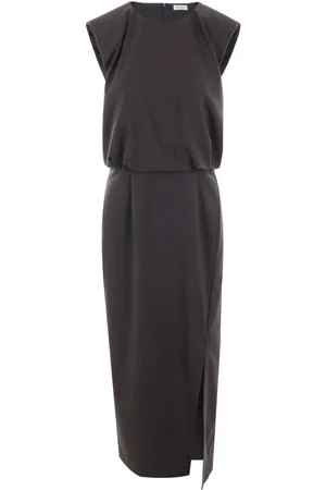 Brunello Cucinelli Vestido con detalle de cadena Monili