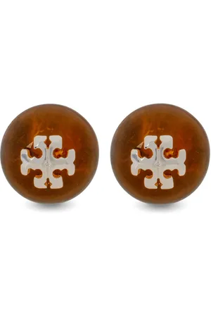Tory Burch Aretes con apliques y logo