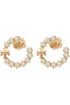 Tory Burch Arracadas Kira con perla