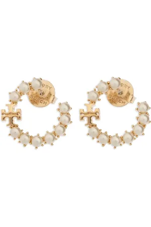 Tory Burch Arracadas Kira con perla