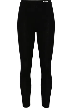 Msgm Leggins con logo en la pretina