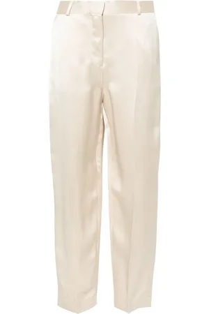 Totême Pantalones satinados con tiro bajo