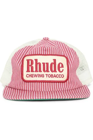 Rhude Gorra con logo bordado y motivo de rayas