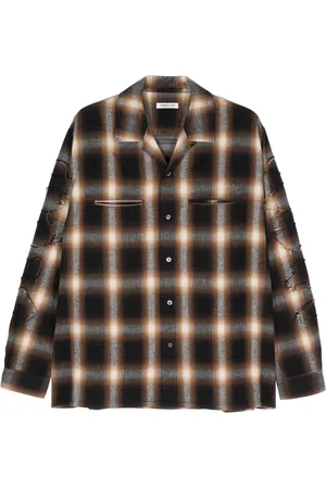 UNDERCOVER Camisa con motivo de cuadros
