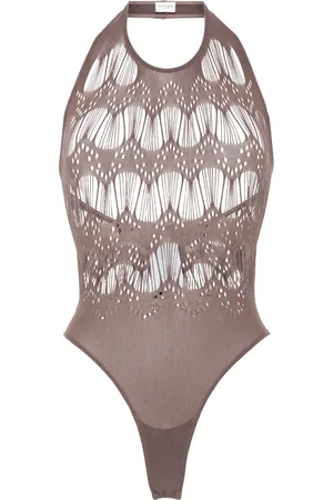 Saint Laurent Camiseta sin mangas con cuello halter