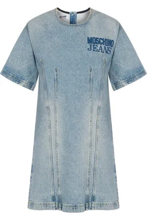 Moschino Vestido de mezclilla con logo estampado