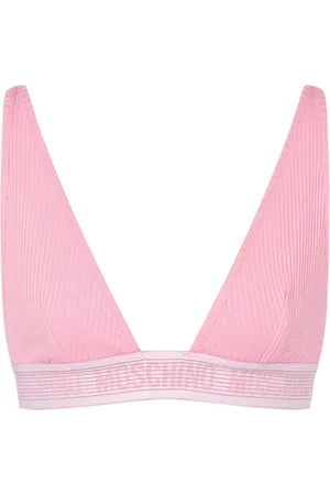 Moschino Brasier estilo triángulo con banda del logo