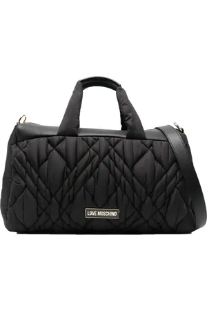 Moschino Maleta con placa del logo
