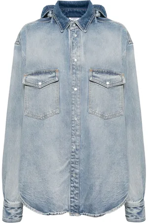 Vetements Camisa de mezclilla con espalda en la parte delantera