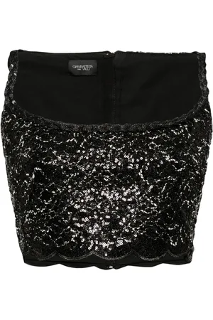 Giambattista Valli Camiseta bordada con lentejuelas