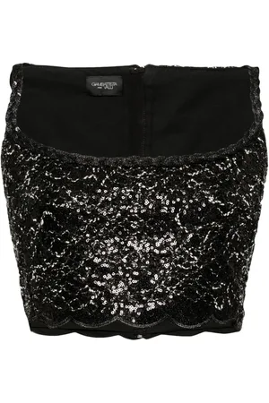 Giambattista Valli Camiseta bordada con lentejuelas
