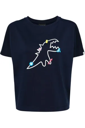 AGNÈS B. Playera manga corta con dinosaurios estampados
