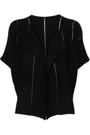 Issey Miyake Cárdigan tejido de canalé