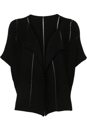 Issey Miyake Cárdigan tejido de canalé