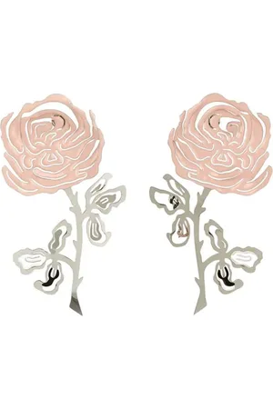 Y / PROJECT Arete con motivo de rosa