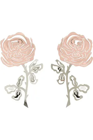 Y / PROJECT Arete con motivo de rosa